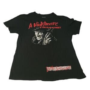 A Nightmare on Elm Street Freddy Krueger Graphic T-Shirt Men’s Large Black Flaw